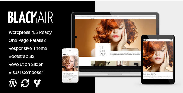 Blackair - One Page WordPress Theme for Hair & Beauty Salon