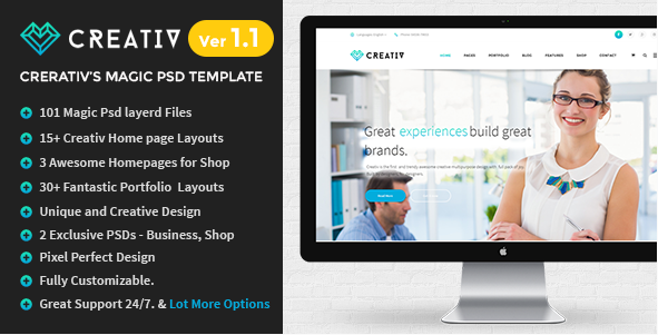 Creativ - Multi_Concept Business PSD Template