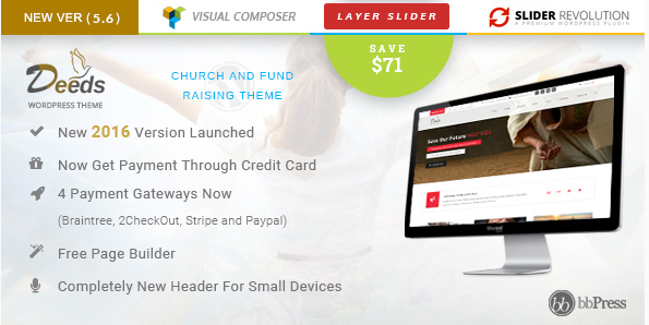 Deeds - Best Nonprofit Church Organization WP Theme