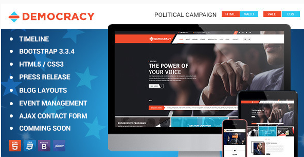 Democracy HTML5: Political HTML Templates