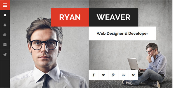 Divergent - Personal Vcard Resume WordPress Theme