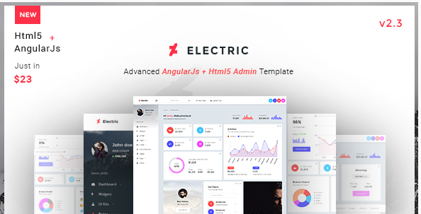 Electric - Admin Panel Dashboard Angular JS Template