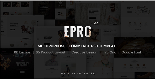 Epro - Responsive Ecommerce PSD Template