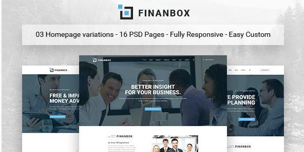 FINANBOX - Multipurpose Business & Corporate Business PSD Template