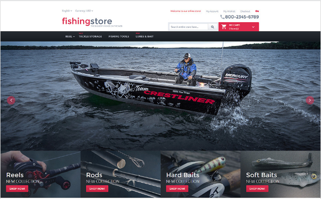 Fishing Store Magento Theme