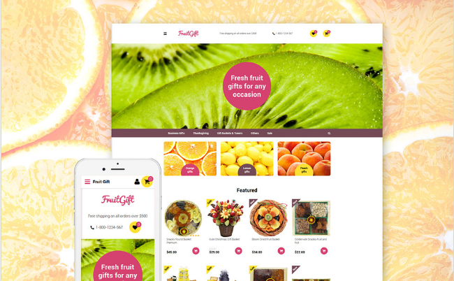 FRUITS: Best Online Shopping OpenCart Themes