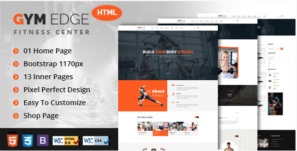 GYM Edge - Gym & Fitness HTML5 Responsive Template