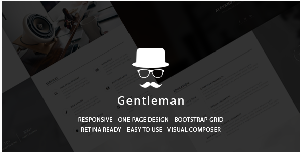 Gentleman - CV & Resume vCard WordPress Theme