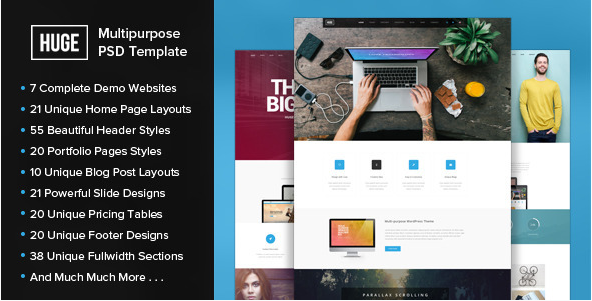 HUGE - Multipurpose PSD Template