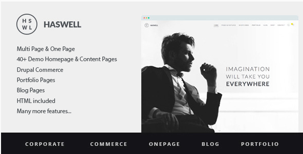 Haswell - Multipurpose One&MultiPage Drupal Theme