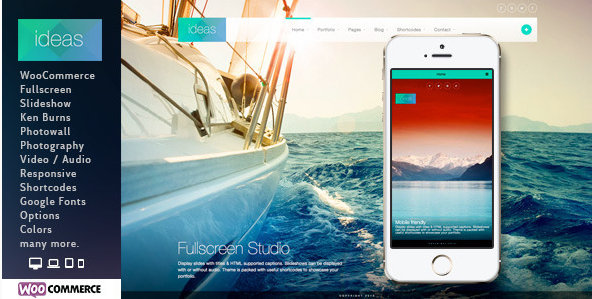 Ideas - Fullscreen Responsive WordPress Theme