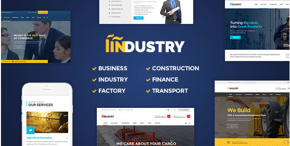 Industry - Business, Factory, Construction, Transport & Finance WordPress Theme