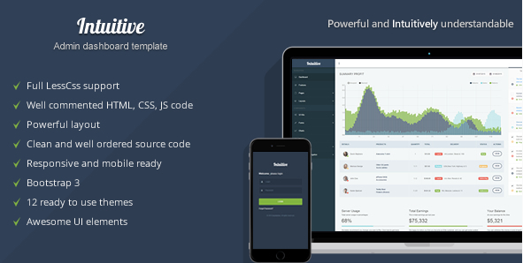 Intuitive - Bootstrap Admin Dashboard Template