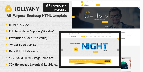 Jollyany - Corporate Multi Purpose HTML5 Template