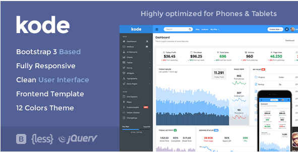 Kode - Responsive Admin Dashboard Template