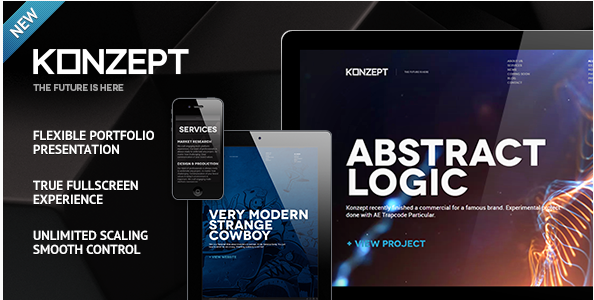 Konzept - Fullscreen Portfolio WordPress Theme