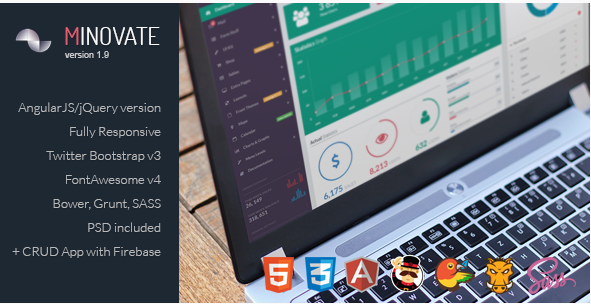 Minovate: AngularJS Admin Templates