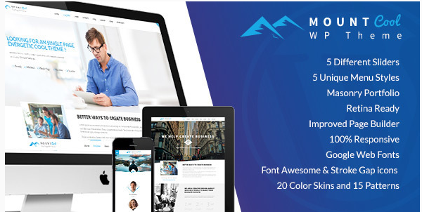Mount Cool - One Page Portfolio & One Page Agency Theme
