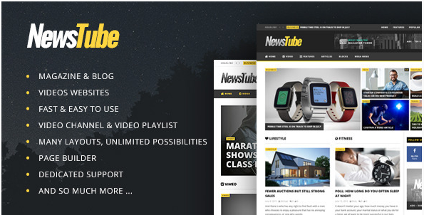 NewsTube - Magazine Blog & Video