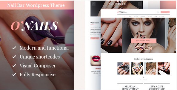 O’Nails - Nail Bar & Beauty Salon WordPress Theme