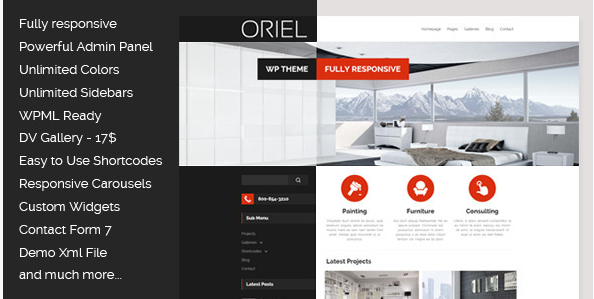ORIEL - Responsive Interior Design WordPress Theme