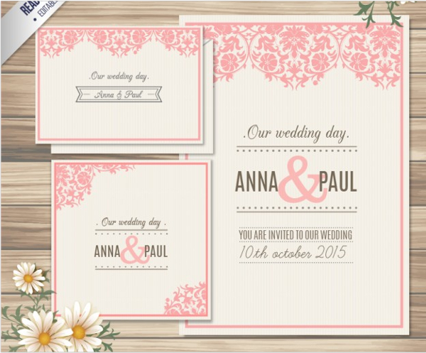 Ornamental Wedding Invitation Card