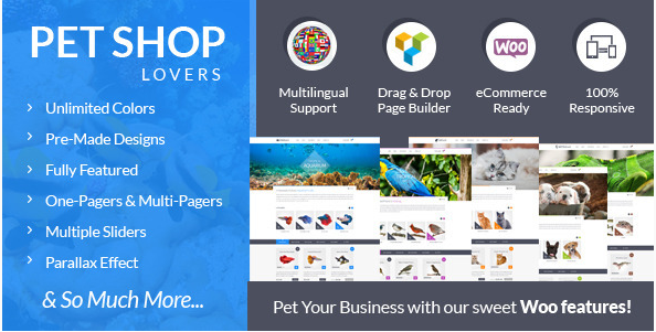 Pet Shop Lovers - Woo eCommerce WP Theme