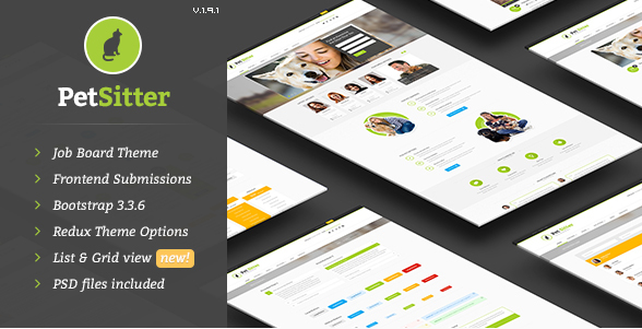 PetSitter - Job Board Responsive WordPress Theme