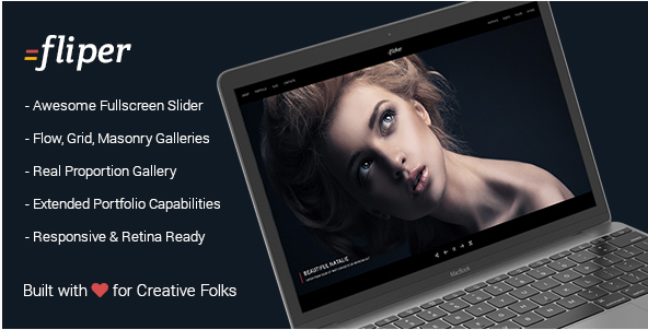 Photo Fullscreen WordPress Theme - Fliper