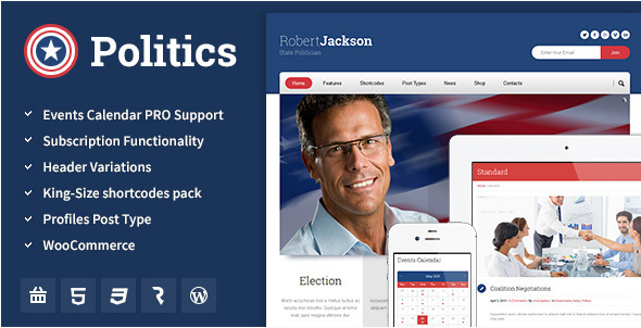 Politics - Election Campaign Political WP Theme