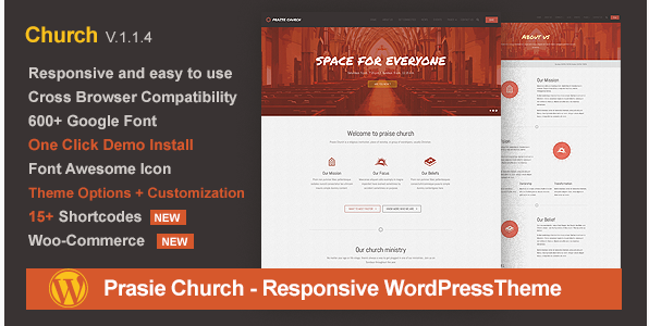 Praise Church - Responsive WordPress Theme