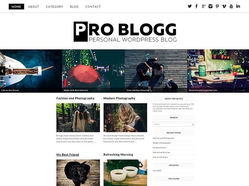 Free Blog WordPress Themes