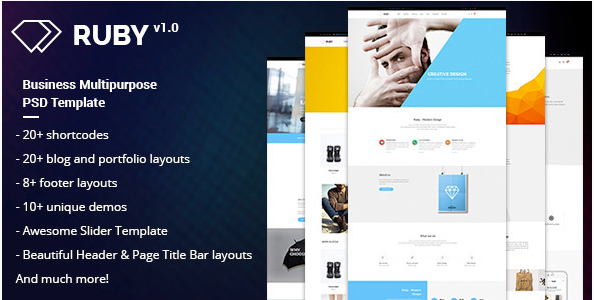 RUBY – Business Multipurpose PSD Template