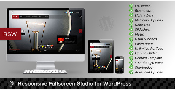 Responsive Fullscreen Studio for WordPress