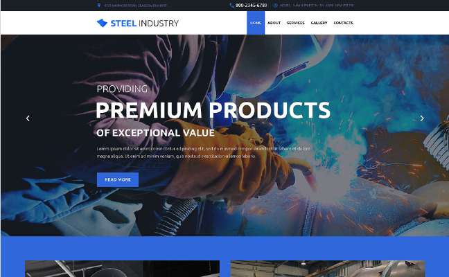 STEEL-Steelworks Responsive Website Template