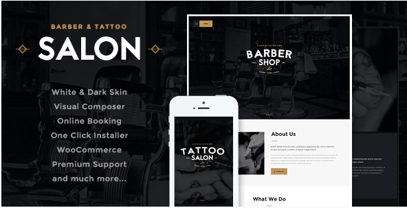 Salon  Barbershop & Tatoo WordPress Theme