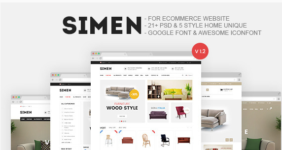 Simen - Furniture Store E-Commerce PSD