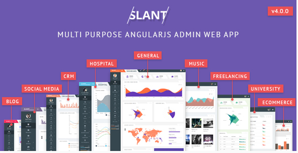 Slant - Multi Purpose AngularJS Admin Web App with Bootstrap