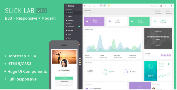 SlickLab - Responsive Admin Dashboard Template