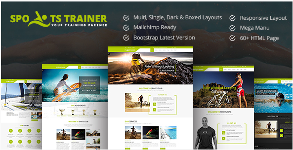 SportsTrainer- Sports, Health, Gym & Fitness Personal Trainer HTML5 Theme