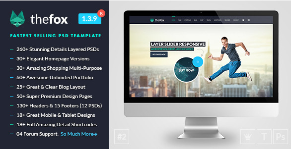 TheFox - Multi-Purpose PSD Template