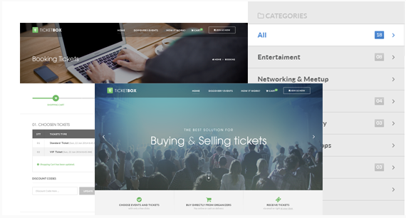 TicketBox: Best Entertainment PSD Templates