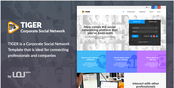 Tiger - Corporate Social Network Template