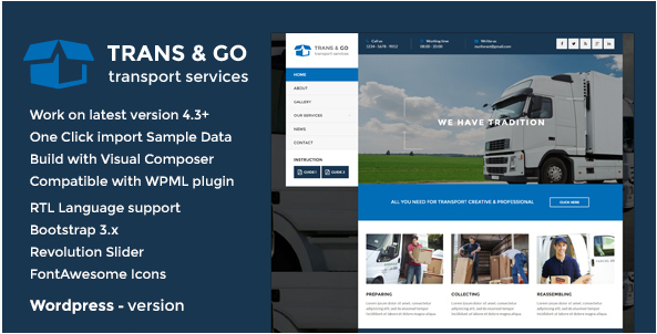 TransGo - Best Transportation WordPress Themes