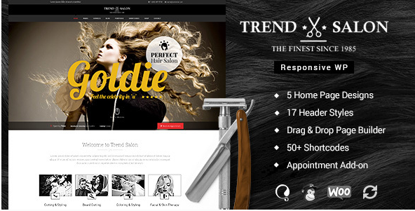 Trend Salon - Beauty Parlor, Hair Salon Theme