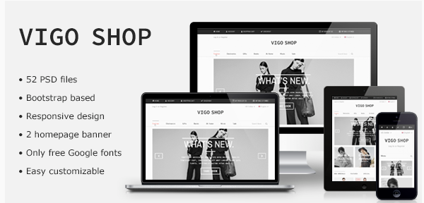 Vigo Shop - Responsive Bootstrap eCommerce PSD