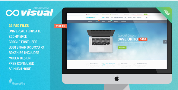 Visual - eCommerce PSD Template