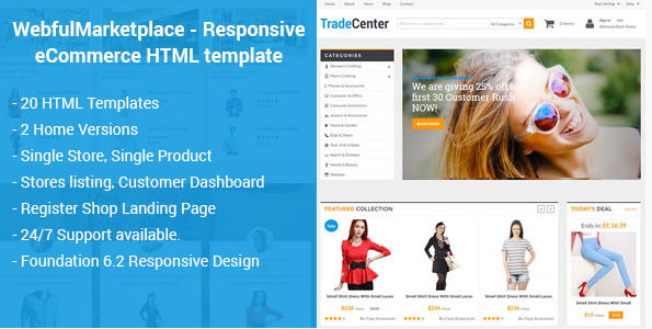 Webful Marketplace - Responsive eCommerce HTML Template