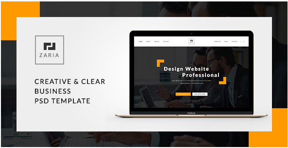 Zaria - A Beautiful & Smart Business PSD