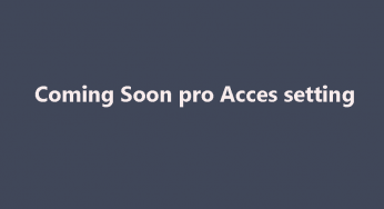 How to customize Wpshopmart Coming Soon Pro plugin access setting